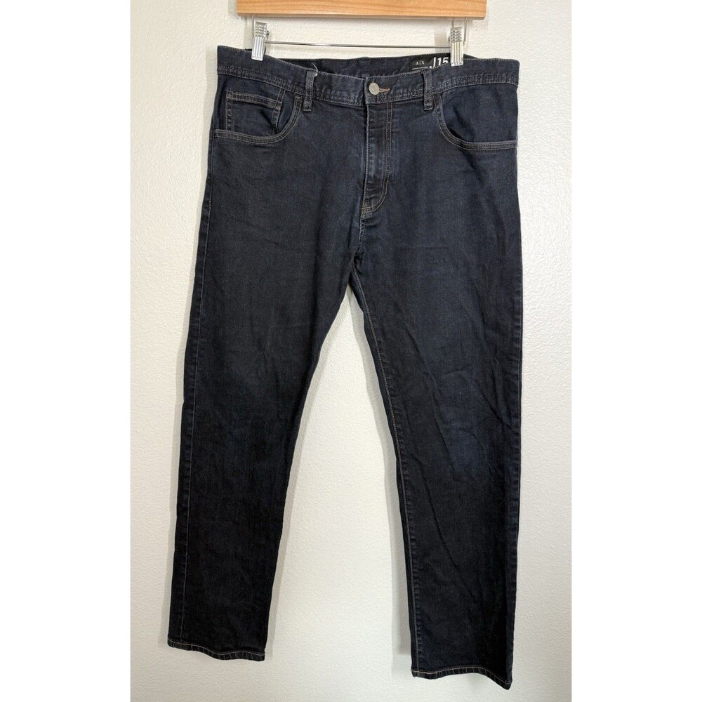 Armani Exchange J15 Men's Sz 32 Relaxed Straight Stretch Jeans Indigo Blue Denim